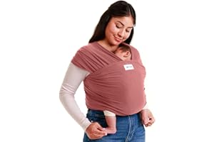 Sleepy Wrap Fascia Porta Bebé Neonato Facile da Indossare – Marsupio Bambino a Fascia Neonati – Trasporto a Mani Libere – Porta Bebé Cotone per Neonati Fino a 16 kg (Pink)
