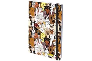 Online Journal en pointillé A5 - papier epais premium 120g/m², FSC - 144 pages - carnet de notes design Chiens- cahier relié - bullet journal dotted