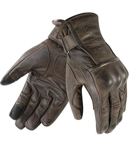 Motorjas brando perfect heren leer met pantser - Echt CE gepantserd (EN 1621-1) - Winter of Zomer - Texpeed - Bruin - 5XL