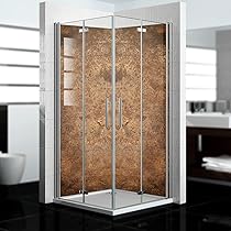 Dedeco Panel De Ducha Esquinero Resistente Al Agua Con Diseño De Océano V1 – 2 X 90 X 200 Cm, Pared Trasera De Baño Para Reemplazar Azulejos, Para Muchos Baños Como Pared