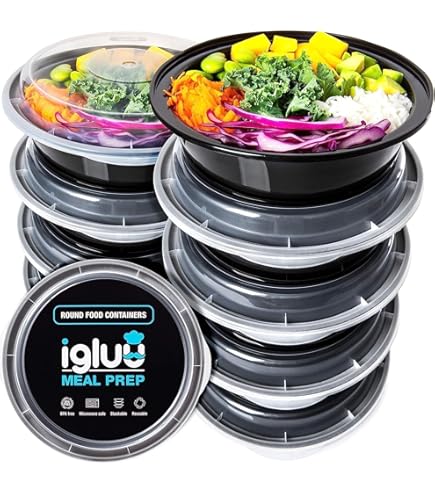 Wiederverwendbare Meal Prep Boxen mit Deckel (10 Stück