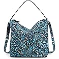Vera Bradley Women's Cotton Oversized Hobo Shoulder Bag Handbag, One Size