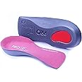 Slim Fit Orthotic Arch Support Insoles, 3/4 Length, Plantar Fascitis & Knee Pain Relief (Pink, 7/8.5 UK)