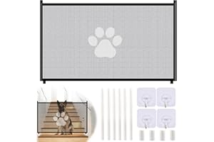 AsyinXson Hunde Türschutzgitter Treppenschutz Türschutzgitter ohne Bohren Hundebarrieren 110 x 78 cm Treppenschutzgitter, Hunde Absperrgitter Türschutzgitter für Haustiere (Schwarz)