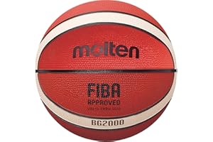 Molten BG-Series Ballon de Basketball en Cuir certifié FIBA BG2000 Taille 6 B6G2000 2 Tons
