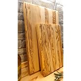 F&S WoodArt 2 Li Set Zeytin Ağacı Doğal Ahşap Kesme Tahtası Sunum Et Ekmek Sebze Doğrama Mutfak Tahtası