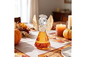 ‎HDCRYSTALGIFTS HDCRYSTALGIFTS 8,9 cm große Kristall-Schutzengel-Figuren, Geschenke für Frauen, Champagner-Engel, Briefbeschwerer, Ornament, Glasstatue, Kunst, Sammlerstücke, Gedenkgeschenke