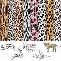 Bundle HTV In Vinile A Trasferimento Di Calore Leopardato Con Motivo