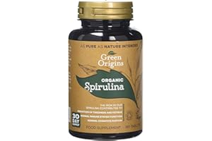 Green Origins Organic Spirulina Tablets 500mg, Pack of 180