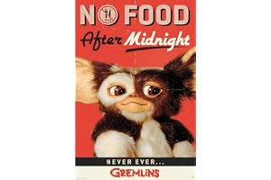 ABYSTYLE GREMLINS No Food After Midnight Poster - Officiell produkt - Maxiformat 91,5 x 61 cm - Högkvalitativt papper - Design Collector