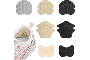 Fuyamp 7 Paare Fersenpolster Schuhe, Fersenschutz für Schuhe, Fersenkissen Selbstklebend Schuheinlagen Schwamm Fersenschutzpolster Gegen Reibung Antirutsch für Schuhe High Heels Too Big