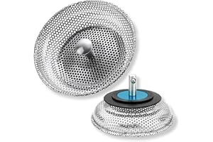 SHFYFHS Kitchen Sink Strainer, Sink Strainer Basket, Stainless Steel Sink, Stainless Steel Sink Strainer Stopper, Drain Plug, Strainer Basket Sink, for Eccentric Operation, Kitchen Sink Strainer