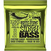 Ernie Ball Normal Slinky Nikel Yara Kısa &Ouml;l&ccedil;ekli Bas Telleri, &Ouml;l&ccedil;&uuml; 50-105
