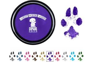 Forever Fun Times Easy-Clean Pet Paw Print Kit | Get Hundreds of Prints from One Low-Cost Paw Print Kit | 100% Safe and Pet-Friendly | No-Mess Paw Print Pad with a Choice of THREE (Big Purple)