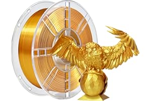 iBOSS PLA+Filamento 1,75 mm,PLA Plus filamento de impresora 3D de seda brillante, precisión +/- 0,02 mm, 1 kg (2,2 libras), adecuado para la mayoría de las impresoras 3D (doradas)