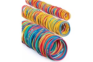 420 Stück Gummibänder, Caianwin Bunte Gummiringe Verschiedene Größen 25/38/60 mm, Haushaltsgummi gemischt, Gummiband für Zuhause, Büro, Schule, Küche