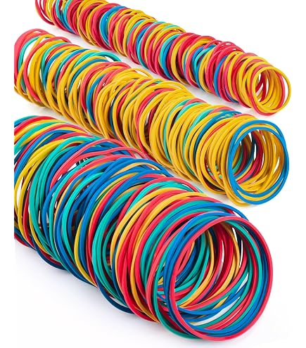 12 Bandes élastiques En Silicone Colorées – Pour Attacher Livres, Papiers, Fournitures De Bureau – Réutilisables – Lot De 12 Pièces