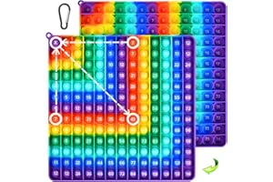 YUEXNKO Popit XXL Fidget Toys, Push Pop Bubble Fidget Sensory Toy, Stressabbau Sensory Toy, Rainbow Multiplikationsbrett, Multiplikation für Kinder Lernspielzeug für Zusatz (Standardausgabe)