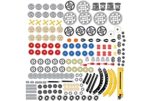 UpGLeuch 213 Piezas de ingeniería Piezas de Repuesto Engranaje Set para Technic,Bloques de sujeción técnica Engranaje y Cremallera de Engranaje,pasadores técnicos,Tecnología Piezas de Repuesto