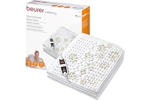 ‎BEURER Beurer Wärmeunterbett UB 60, anschmiegsame Wärmebettunterlage mit 4 Temperaturstufen und Schnellheizung, maschinenwaschbar, weiß