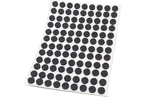 Adsamm® / 108 x patins en feutre / noirs / Ø 10 mm / rond / épaisseur 3,5 mm / patins glisseurs auto-adhésifs de qualité optimale