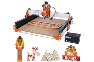 FoxAlien Máquina fresadora CNC Masuter 3 con Ruedas de Acero, Fresadora de Grabado de 3 Ejes 15.75" x 15.75" x 3.74" Área de Trabajo para Corte de Madera Acrílico MDF Nylon Tallado