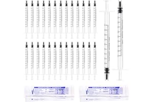 YILIYA Lot de 110 1ml Seringue avec Casquettes sans Aiguille Seringue de Plastique Scellée Individuellement pour Nourrir les Animaux Domestiques Industrie et Science