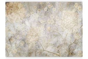 murando - Carta da parati Astratto 400x280 cm Fotomurali in TNT Murale alla moda Decorazione da Muro XXL Poster Gigante Design Carta per Pareti grigio Natura Fiori come dipinto b-C-0803-a-a