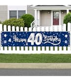 40. Geburtstag Banner 'Awesome Since' – 2,7 M, Schwarz-glitzernd, Handgemacht, Fertig Zum Aufhängen