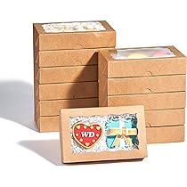 RomanticBaking Auto-Popup-Plätzchen-Boxen 50 Stück | 17,8x11,4x3,8 Cm Mit Sichtfenster Für Kekse & Macarons