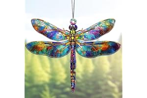 ZEPHYRHOME Atrapasoles de Cristal con Libélula, Prisma Colgante Arcoíris para Ventana, Colgante de Decorativo para Hogar, Decoración de Ventanas y Jardín, Ornamentación para Casa
