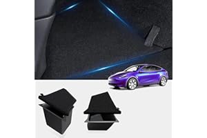 TOPABYTE Organizer per baule posteriore Scatola portaoggetti Contenitori Scatola laterale con coperchio per Tesla Model Y 2021 2022 2023 2024 accessori interni (Made in Berlin-2 pezzi)