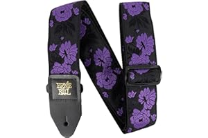 Ernie Ball Sangle de Guitare en Jacquard, motif Lavender Rose