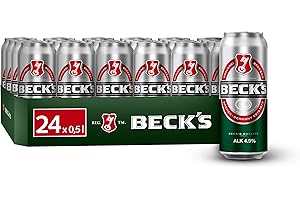‎BECK'S BECK'S Pils Dosenbier, Sortenreines Dosen-Set, EINWEG (24 x 0.5 l), Pils Bier