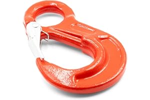 Alfa Logistik Gancio di Carico con Occhiello Portata 3150kg con Sicurezza - Gancio di Carico con Occhielli con Sicurezza - Gancio con Occhiello