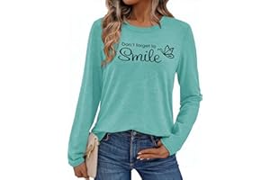 Pawate Damen Langarmshirt Bedruck Oberteile Langarm Shirts Herbst Basic Tops Tunika