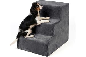 Relaxdays hundtrappa, 3 trappsteg, HxBxD: 36,5 x 35 x 45 cm, 50 kg