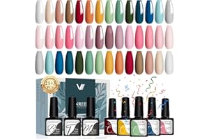 VANREESA Kit Semipermanente Unghie, 21 Colori 8ml Smalto Semipermanente per Unghie Smalto Semipermanente Unghie con Base Top e Opaco Coat, Regalo per Le Donne