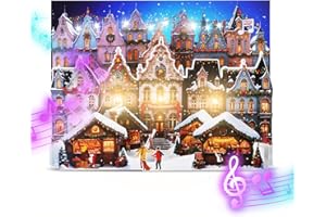 APOTODITO Pop Up Weihnachtskarten mit Licht und Musik, Lustige Weihnachtskarte, Weihnachtsgeschenke für Frauen Männer Weihnachten Silvester Neujahr