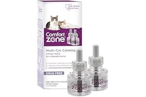 Comfort Zone 2 Refills, Multi-Cat Pheromone Diffuser Refills (60 Days) For A Peaceful Home, Veterinarian Recommended, Stop Cat Fighting, Reduce Spraying, Scratching, & Other Problematic Behaviors