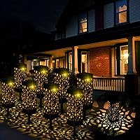 Kefflum Solarleuchte Garten LED Solarlampe Gartenleuchte für draußen 6 Stück Warmweiße LED Solar Laterne Wasserdicht…