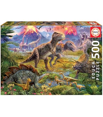 Trefl Jurassic World : Dominion Tracking Dinosaurs – Puzzle De 1000 Pièces Pour Adultes Et Enfants à Partir De 12 Ans – Puzzle Dinosaure