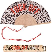 Éventail Bois Fisura - Message "hotter Than Last Summer" | 42,5x23cm Avec Crochet | Design Moderne Beige