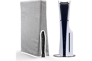 JUSPRO Staubschutz für PS5, Anti-Kratzer Sleeve Guard Protector Kompatibel mit Playstation 5 Konsole Digital Edition & Regular Edition (grau/für PS5 Slim)