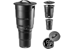 KADAX Compostiera da giardino sotterranea in plastica, compostiera inodore, secchio per compost per la produzione di fertilizzanti, contenitore per compost con fori di ventilazione (nero, 1 pezzo)