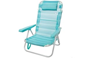 AKTIVE - Chaise Pliante, Multi-Position et en Aluminium Bleu Clair