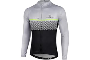 LAMEDA Maillot Ciclismo Hombre Ropa Camiseta Jersey Bicicleta MTB con Mangas Largas para Entretiempo Y Invierno