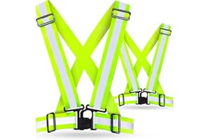 AVANA Gilet de sécurité réfléchissant - Réglable - Haute visibilité - Pour le jogging, le vélo, la randonnée, la course à pied, la moto - Pour adultes et adolescents