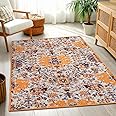 Status Contract Rugs for Living Room | (4x6ft) 3D Printed Carpet for Living Room Decor|Anti Skid Backing Home Essentials| Boho Rugs Living Room (Vintage 405), Polyester, Multicolor, Rectangular