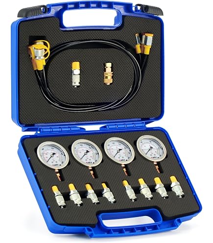thumbnail image 2 of Hydraulic Pressure Guage Excavator Hydraulic Pressure Test Kit Testing Hose Tool 2 of 9